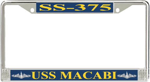 USS Macabi SS-375 License Plate Frame