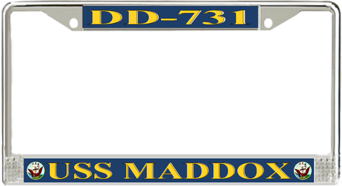 USS Maddox DD-731 License Plate Frame