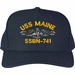 USS Maine SSBN-741 Custom Embroidered Cap