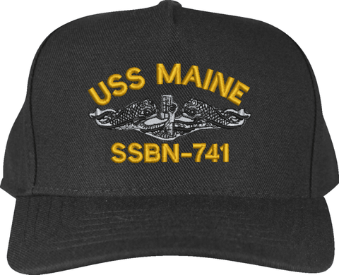 USS Maine SSBN-741 Custom Embroidered Cap