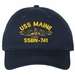USS Maine SSBN-741 with Dolphins Unstructured Dad Cap