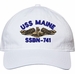 USS Maine SSBN-741 with Dolphins Unstructured Dad Cap