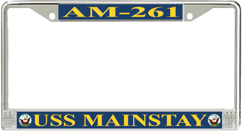 USS Mainstay AM-261 License Plate Frame