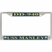 USS Manley DD-940 License Plate Frame