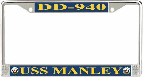 USS Manley DD-940 License Plate Frame