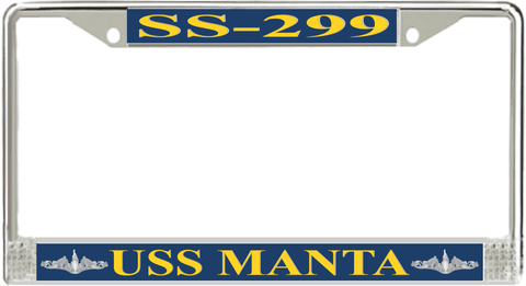 USS Manta SS-299 License Plate Frame