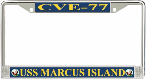 USS Marcus Island CVE-77 License Plate Frame