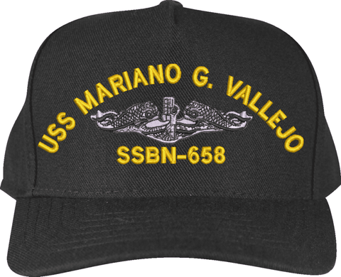 USS Mariano G. Vallejo SSBN-658 Custom Embroidered Cap