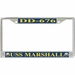 USS Marshall DD-676 License Plate Frame