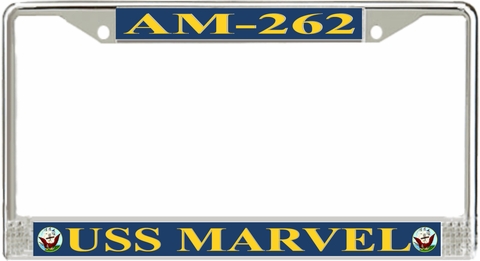 USS Marvel AM-262 License Plate Frame
