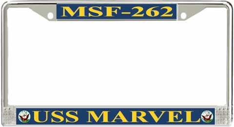 USS Marvel MSF-262 License Plate Frame