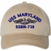 USS Maryland SSBN-738 with Dolphins Unstructured Dad Cap