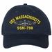 USS Massachusetts SSN-798 with Dolphins Unstructured Dad Cap