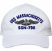 USS Massachusetts SSN-798 with Dolphins Unstructured Dad Cap