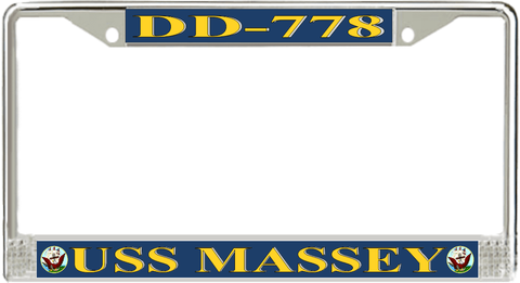 USS Massey DD-778 License Plate Frame