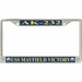 USS Mayfield Victory AK-232 License Plate Frame