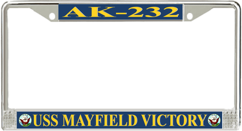 USS Mayfield Victory AK-232 License Plate Frame