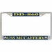 USS McCaffery DD-860 License Plate Frame