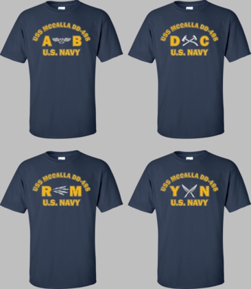USS MCCALLA DD-488 Rates Apparel