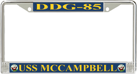 USS McCampbell DDG-85 License Plate Frame