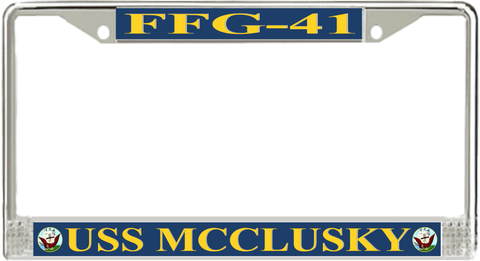 USS McClusky FFG-41 License Plate Frame