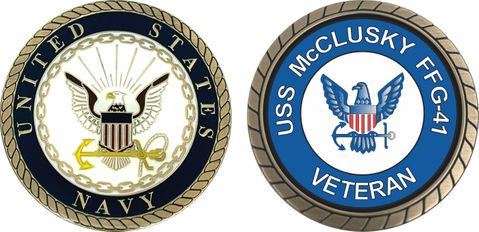 USS McClusky FFG-41 Veteran Challenge Coin