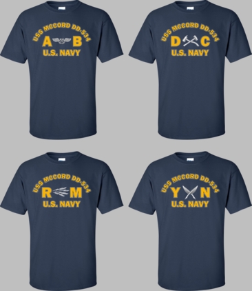 USS MCCORD DD-534 Rates Apparel