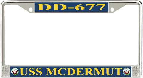 USS McDermut DD-677 License Plate Frame