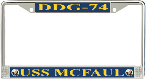 USS McFaul DDG-74 License Plate Frame
