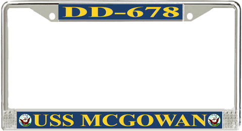 USS McGowan DD-678 License Plate Frame