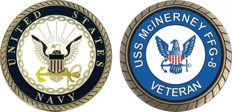 USS McInerney FFG-8 Veteran Challenge Coin