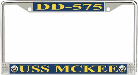 USS McKee DD-575 License Plate Frame