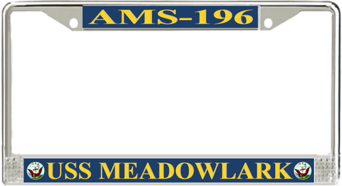 USS Meadowlark AMS-196 License Plate Frame