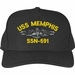 USS Memphis SSN-691 with Dolphins Custom Embroidered Cap