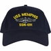 USS Memphis SSN-691 with Dolphins Custom Embroidered Cap