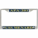USS Menard APA-201 License Plate Frame