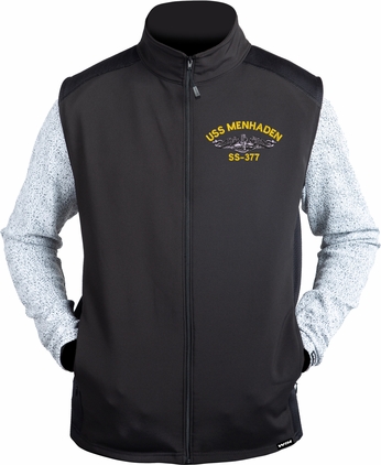 USS Menhaden SS-377 with Dolphins Embroidered Thermal Windstop Vest