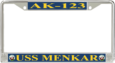 USS Menkar AK-123 License Plate Frame