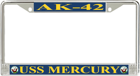 USS Mercury AK-42 License Plate Frame