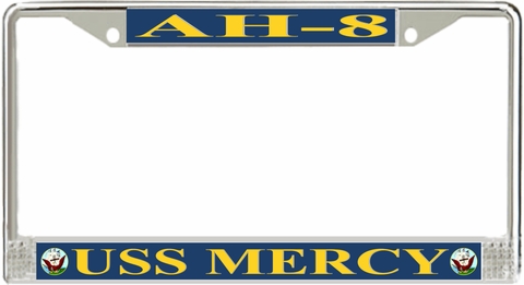 USS Mercy AH-8 License Plate Frame