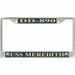 USS Meredith DD-890 License Plate Frame