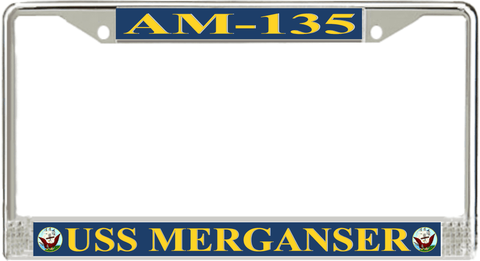 USS Merganser AM-135 License Plate Frame