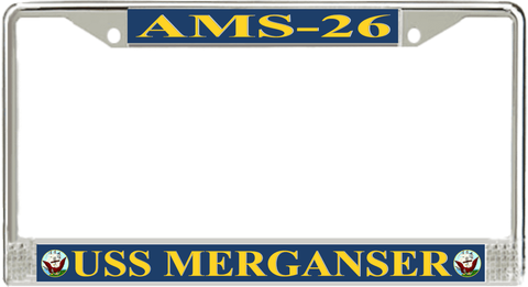 USS Merganser AMS-26 License Plate Frame