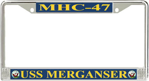 USS Merganser MHC-47 License Plate Frame