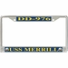 USS Merrill DD-976 License Plate Frame