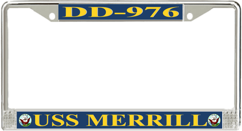USS Merrill DD-976 License Plate Frame