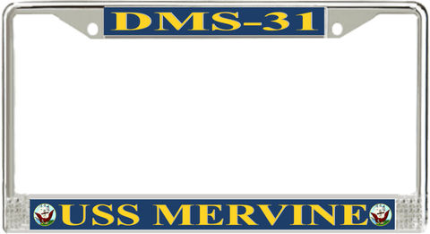 USS Mervine DMS-31 License Plate Frame