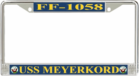 USS Meyerkord FF-1058 License Plate Frame