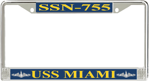 USS Miami SSN-755 License Plate Frame