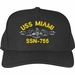 USS Miami SSN-755 with Dolphins Custom Embroidered Cap